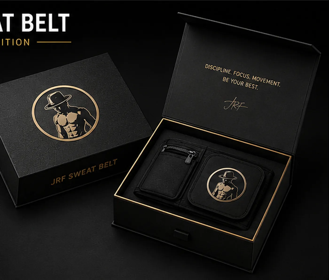 JRF Sweat Belt luxury packaging
