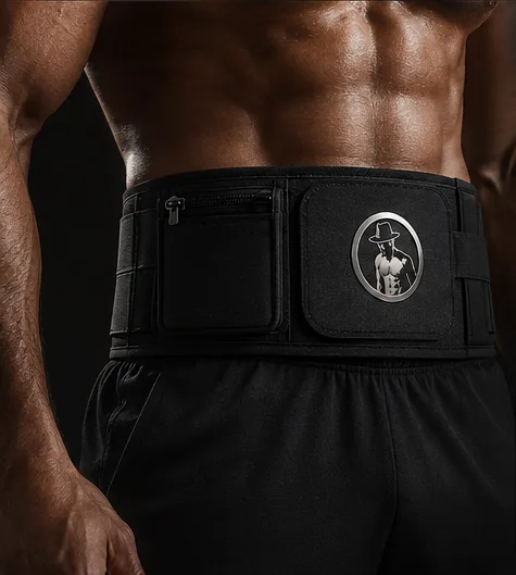JRF Sweat Belt worn — thin profile that disappears under clothing